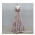 Wholesale women sleeveless pink lace long elegant bridesmaid dress
